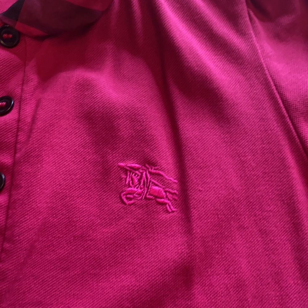❤️ Authentic Burberry Fushia Pink Short Sleeve Shirt, - Picture 8 of 8